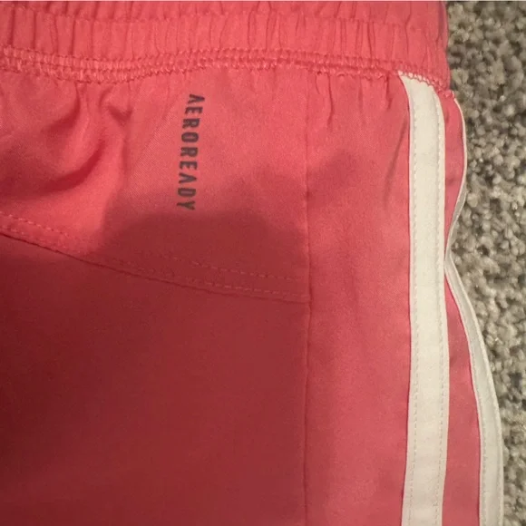 Adidas Pink Athletic Shorts with Signature Stripes - Picture 6 of 7